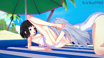 Miku kohinata and laura bodewig lesbian play symphogear & infinite stratos hentai