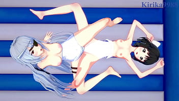 Miku kohinata and laura bodewig lesbian play symphogear & infinite stratos hentai