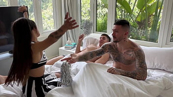 Petite latina gets double anal & creampie by 2 cocks mells blanco