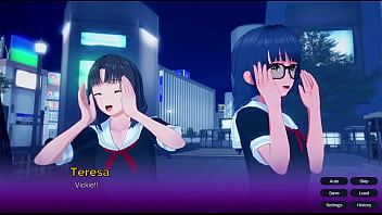 Visual novel 3d game prologue