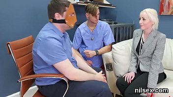 Slutty cutie was brought in butthole loony bin for awkward therapy