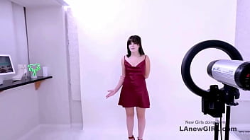 Charming brunette girl got seduced by the producer