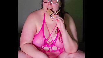 Thick asmr snack chewing protein bar gulping body armor and dirty talk tease 4k portrait