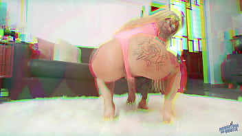 Round ass and puffy pussy on this petite tattooed babe