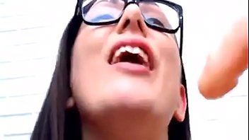 Sexy nerdy babe webcam show