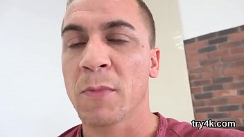 Ideal teenie gives a blowjob in pov and gets soft snatch banged