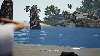 Lara croft was masturbating in her cabin but suddenly a storm started 3d hentai game