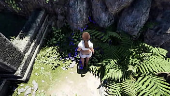 Lara croft was masturbating in her cabin but suddenly a storm started 3d hentai game