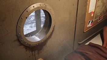 Lara croft was masturbating in her cabin but suddenly a storm started 3d hentai game