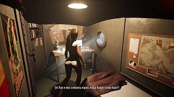 Lara croft was masturbating in her cabin but suddenly a storm started 3d hentai game