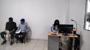 Sexy executive fucks her new employee she gives it to him up the ass