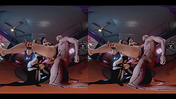 Claire Russel Having Hardcore Double Penetration Lifted Carried In The Air By Meredith Stout And Cyberpunk Dude Latex Tattoo Blonde Bdsm thumbnail