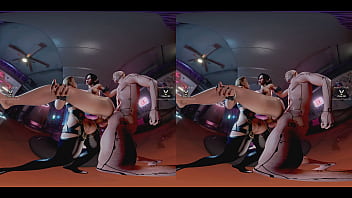 Claire Russel Having Hardcore Double Penetration Lifted Carried In The Air By Meredith Stout And Cyberpunk Dude Latex Tattoo Blonde Bdsm thumbnail