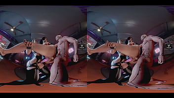 Claire Russel Having Hardcore Double Penetration Lifted Carried In The Air By Meredith Stout And Cyberpunk Dude Latex Tattoo Blonde Bdsm thumbnail