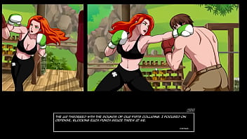 Redhead gets fucked hard after boxing session