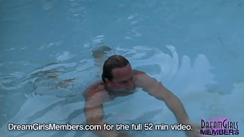 She lets us watch her soap her naked body up