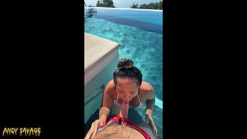 Public bj at infinity pool in costa rica