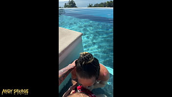 Public bj at infinity pool in costa rica