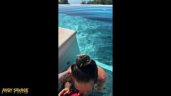 Public bj at infinity pool in costa rica