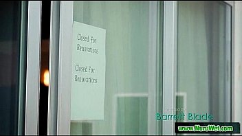 Asian masseuse in oil nuru massage 27