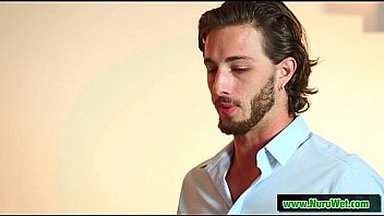 Asian masseuse in oil nuru massage 27