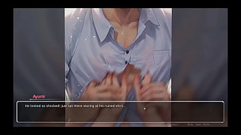 Bluring the walls romance hentai game ep 2 horny girlfriend ripped his shirt off