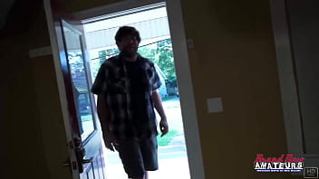 Skinny brunette jamie litton and petite blonde piper rub and share a cock