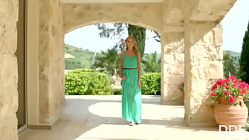 Sexy summer ukranian blonde's sizzling reveal