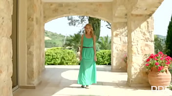 Sexy summer ukranian blonde's sizzling reveal