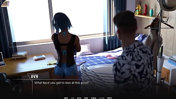 Taboo university #90 blue haired arogant college girl wants to make a deal