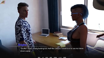 Taboo university #90 blue haired arogant college girl wants to make a deal