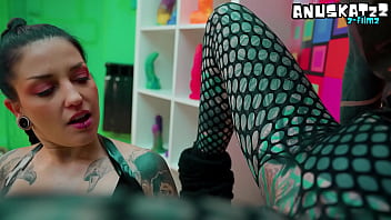 Gothic lesbian latex fist play squirting and gapes