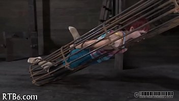 Tying up girl for wild castigation