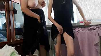 We caught our stepsister and helped her cum