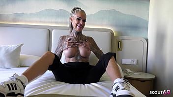 Slim German Mature Wife With Many Tattoos Talk To No Condom Cheating Fuck At Hotel And Leg Him Cum On Small Ass thumbnail