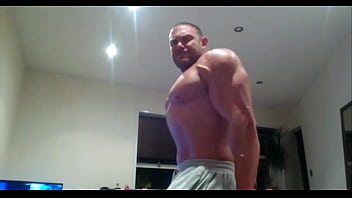 Muscle worship and jerking with huge cumshot
