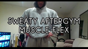 Muscle worship and jerking with huge cumshot