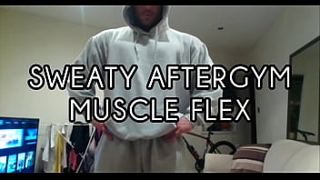 Muscle worship and jerking with huge cumshot