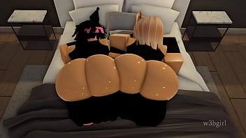 Fat assed bitches bump butts together