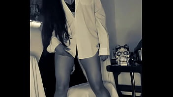 Excited amateur brunette dances and touches herself for you live getting her pussy all wet