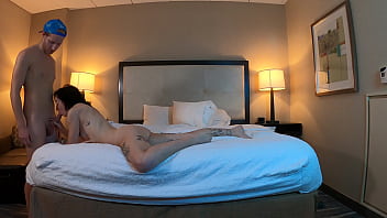 Cute petite teen deepthroating big dick