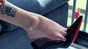 Miss bimby is teasing with her stilettos