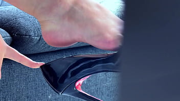 Miss bimby is teasing with her stilettos