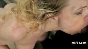 Hot mature busty blonde cougar licks ass