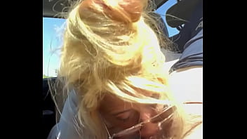 Real hooker sucks cock in public wearing sunglasses then lets the guy nut on her face