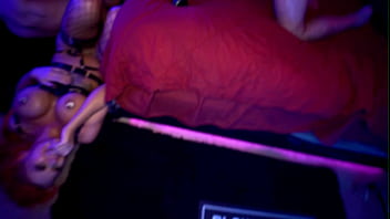 Busty curvy redhead slut gets tag teamed teaser