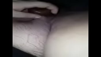 Vixen plays with her pussy with rainbow toy