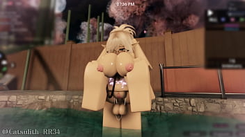 Cute blonde girl gets fucked in the sauna pt 2