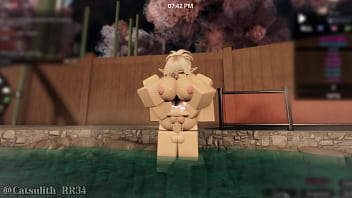 Cute blonde girl gets fucked in the sauna pt 2