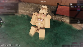 Cute blonde girl gets fucked in the sauna pt 2